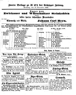 Leipziger Zeitung Dienstag 15. November 1859