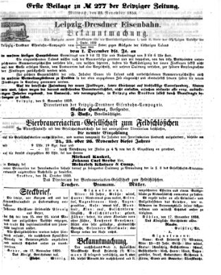 Leipziger Zeitung Mittwoch 23. November 1859