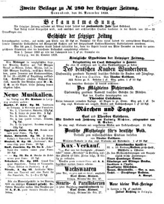 Leipziger Zeitung Samstag 26. November 1859