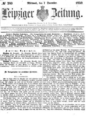 Leipziger Zeitung Mittwoch 7. Dezember 1859