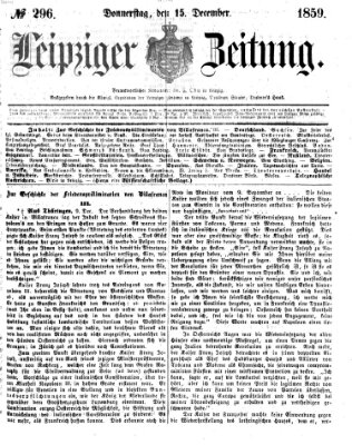 Leipziger Zeitung Donnerstag 15. Dezember 1859