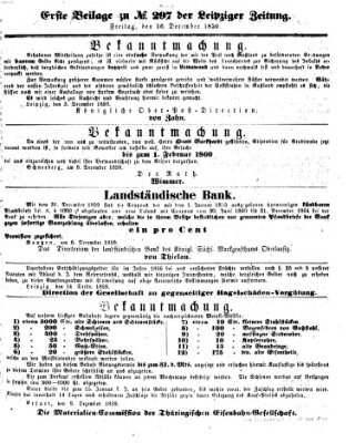 Leipziger Zeitung Freitag 16. Dezember 1859