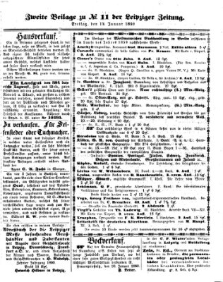 Leipziger Zeitung Freitag 13. Januar 1860