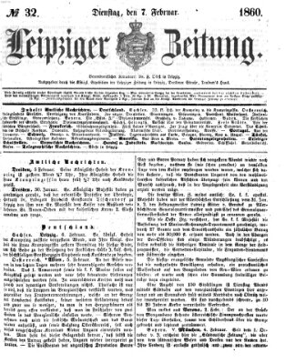 Leipziger Zeitung Dienstag 7. Februar 1860