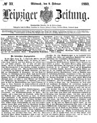 Leipziger Zeitung Mittwoch 8. Februar 1860