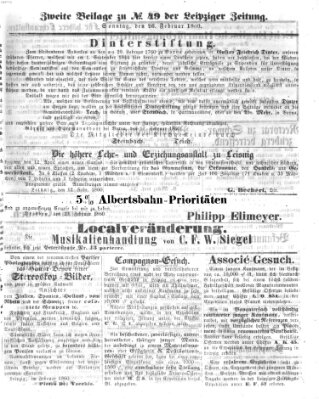 Leipziger Zeitung Sonntag 26. Februar 1860