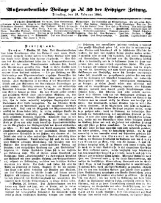 Leipziger Zeitung Dienstag 28. Februar 1860