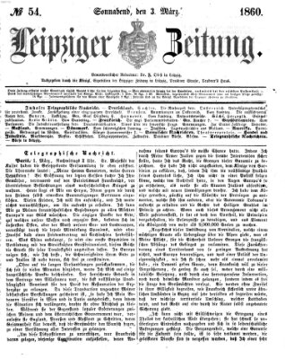 Leipziger Zeitung Samstag 3. März 1860