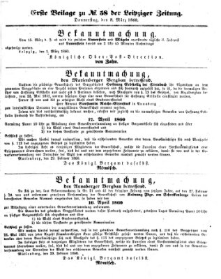 Leipziger Zeitung Donnerstag 8. März 1860