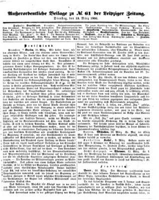 Leipziger Zeitung Dienstag 13. März 1860