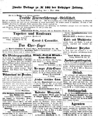Leipziger Zeitung Dienstag 1. Mai 1860