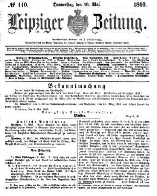 Leipziger Zeitung Donnerstag 10. Mai 1860
