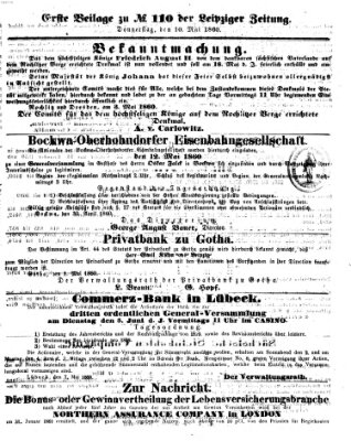 Leipziger Zeitung Donnerstag 10. Mai 1860