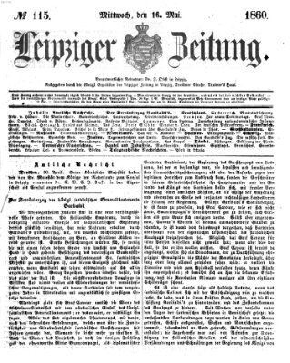 Leipziger Zeitung Mittwoch 16. Mai 1860