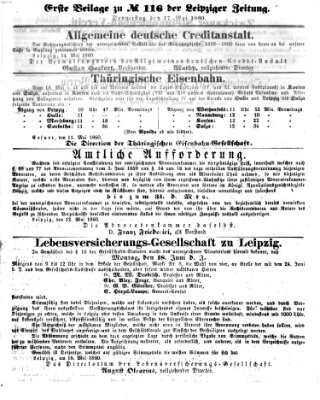 Leipziger Zeitung Donnerstag 17. Mai 1860