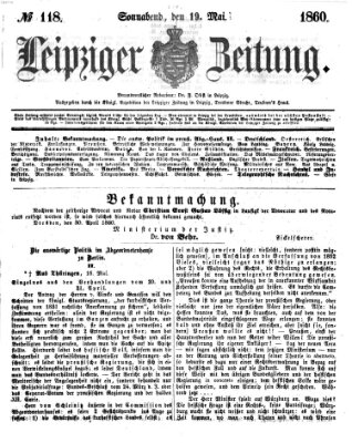 Leipziger Zeitung Samstag 19. Mai 1860