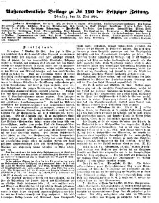 Leipziger Zeitung Dienstag 22. Mai 1860