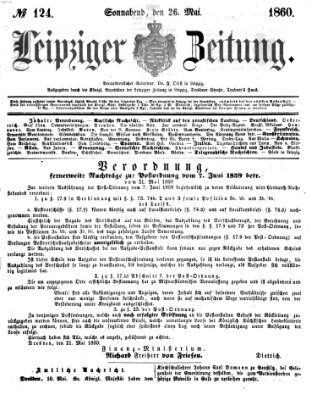 Leipziger Zeitung Samstag 26. Mai 1860