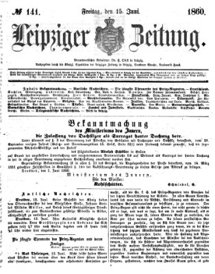 Leipziger Zeitung Freitag 15. Juni 1860