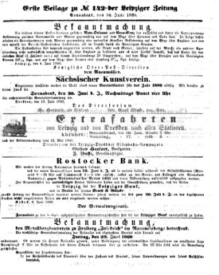 Leipziger Zeitung Samstag 16. Juni 1860