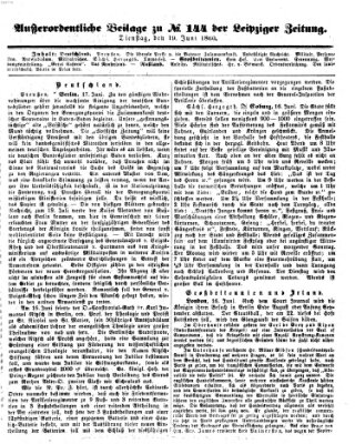 Leipziger Zeitung Dienstag 19. Juni 1860