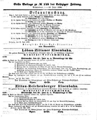Leipziger Zeitung Samstag 23. Juni 1860