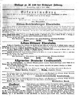 Leipziger Zeitung Donnerstag 5. Juli 1860