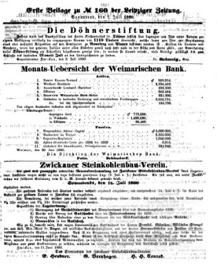 Leipziger Zeitung Samstag 7. Juli 1860