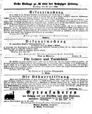 Leipziger Zeitung Dienstag 10. Juli 1860