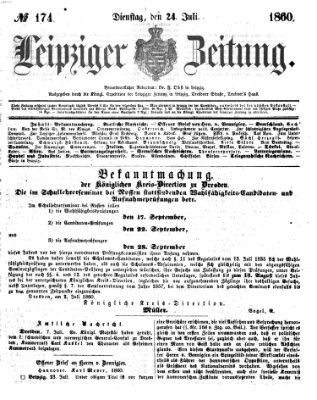 Leipziger Zeitung Dienstag 24. Juli 1860