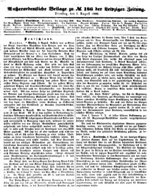 Leipziger Zeitung Dienstag 7. August 1860