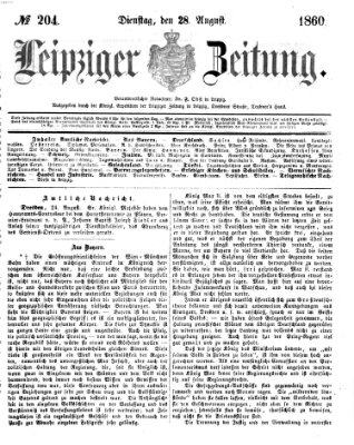 Leipziger Zeitung Dienstag 28. August 1860