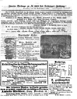 Leipziger Zeitung Dienstag 18. September 1860