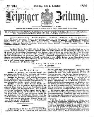 Leipziger Zeitung Dienstag 2. Oktober 1860