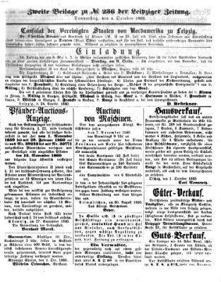 Leipziger Zeitung Donnerstag 4. Oktober 1860