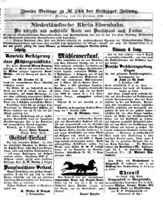 Leipziger Zeitung Freitag 12. Oktober 1860