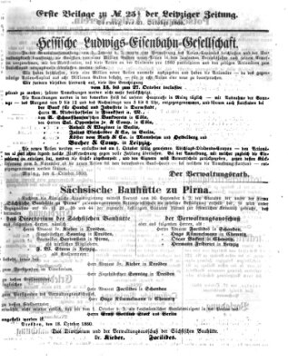 Leipziger Zeitung Sonntag 21. Oktober 1860