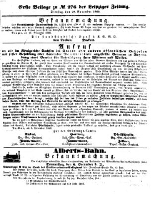 Leipziger Zeitung Dienstag 20. November 1860