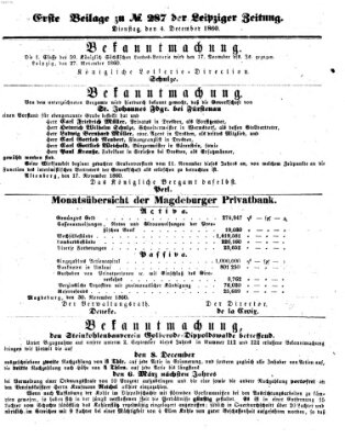 Leipziger Zeitung Dienstag 4. Dezember 1860