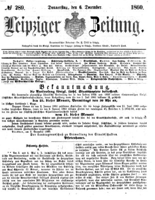 Leipziger Zeitung Donnerstag 6. Dezember 1860