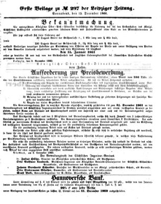 Leipziger Zeitung Samstag 15. Dezember 1860