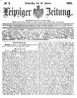 Leipziger Zeitung Donnerstag 10. Januar 1861
