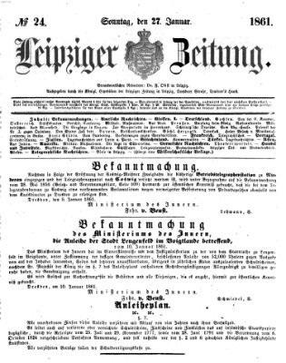 Leipziger Zeitung Sonntag 27. Januar 1861