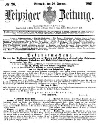 Leipziger Zeitung Mittwoch 30. Januar 1861