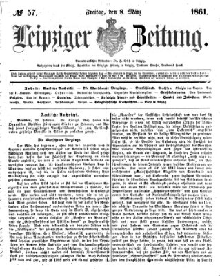 Leipziger Zeitung Freitag 8. März 1861