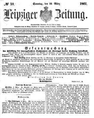 Leipziger Zeitung Sonntag 10. März 1861
