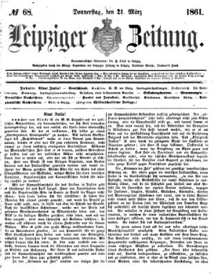 Leipziger Zeitung Donnerstag 21. März 1861