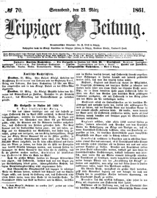Leipziger Zeitung Samstag 23. März 1861