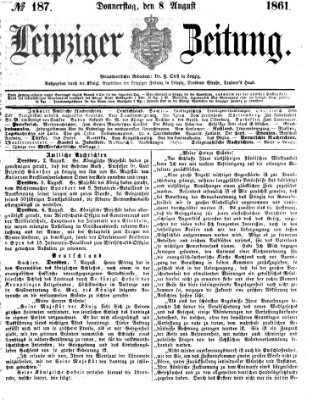 Leipziger Zeitung Donnerstag 8. August 1861