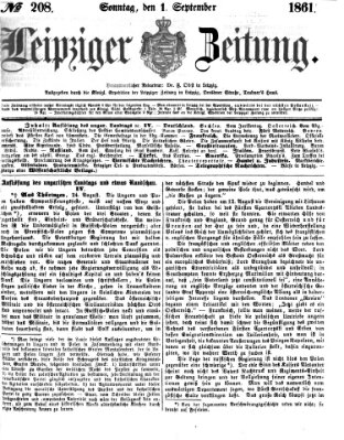 Leipziger Zeitung Sonntag 1. September 1861